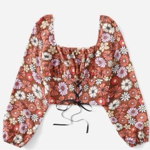 Long sleeve crop top